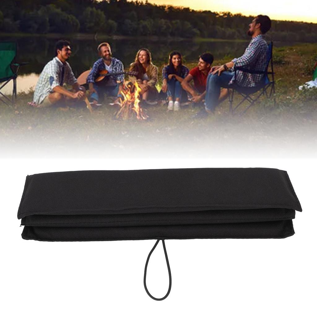 Black Portable Water Proof Picnic Mat Camping Sitting Pad Thickened Folding Small Cushion for Outdoor Beach Travel
