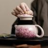 180ml Ru Kiln Xi Shi Pot Hand-painted Ceramics Teapots Peony Flower Tea Maker Water Kettle Chinese Teaware Supplies Gift Box