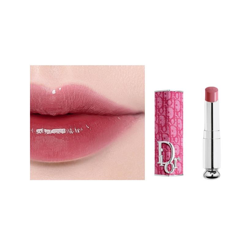 DIOR Lipstick Two-piece set: classic rose pink printed lipstick shell + glamor lipstick refill #652 красный