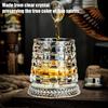 Creative Whiskey Glasses Durable Spinnings Glassware Cocktails Wine Brandy Cup Water Juice Tea Mug Party Drinking Glass Tumbler