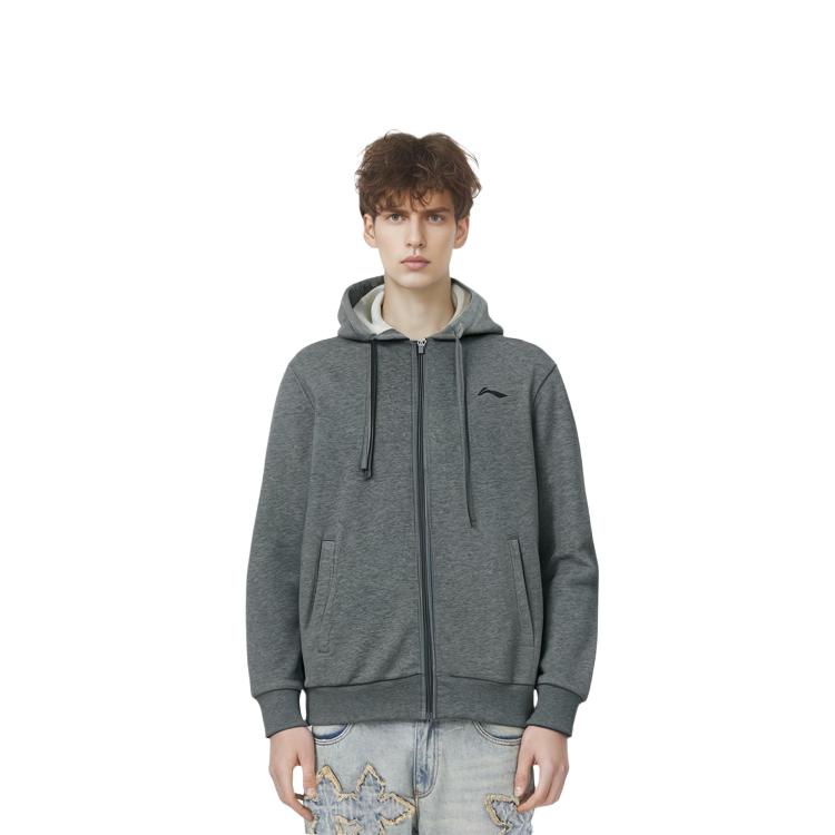 Li Ning Sweatshirts Men's Hooded Moderate Cardigan AWDRB25-2