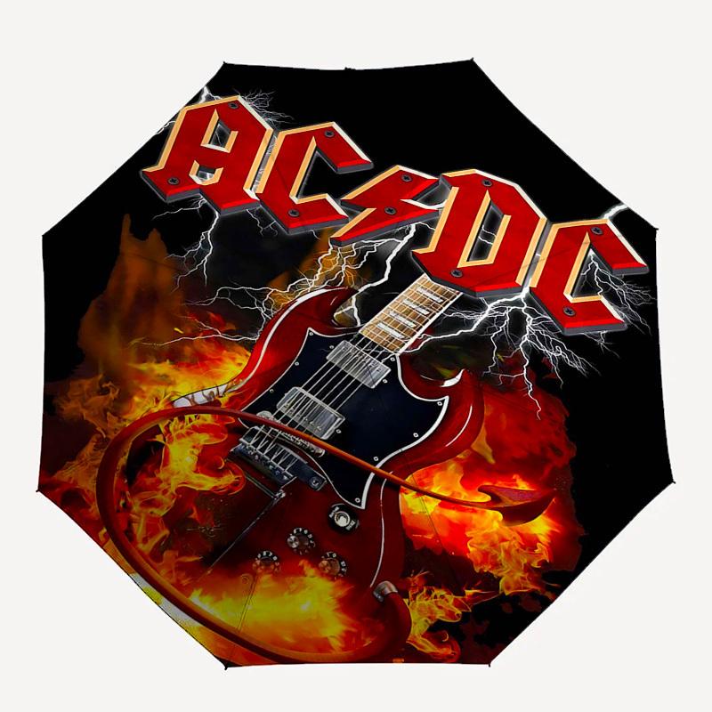 

1 шт. AC/DC гитара Автоматический Открывающийся, Ветрозащитный, Компактный Дорожный Зонт, Подарок на День Рождения, Рождество, Деловым Людям 93041