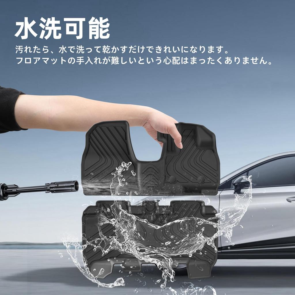 3D Floor Mats and Pedal Mats for Mitsubishi Delica Mini and Nissan Roox 40 Series Includes Front and TPE Material for Scratch and Protective