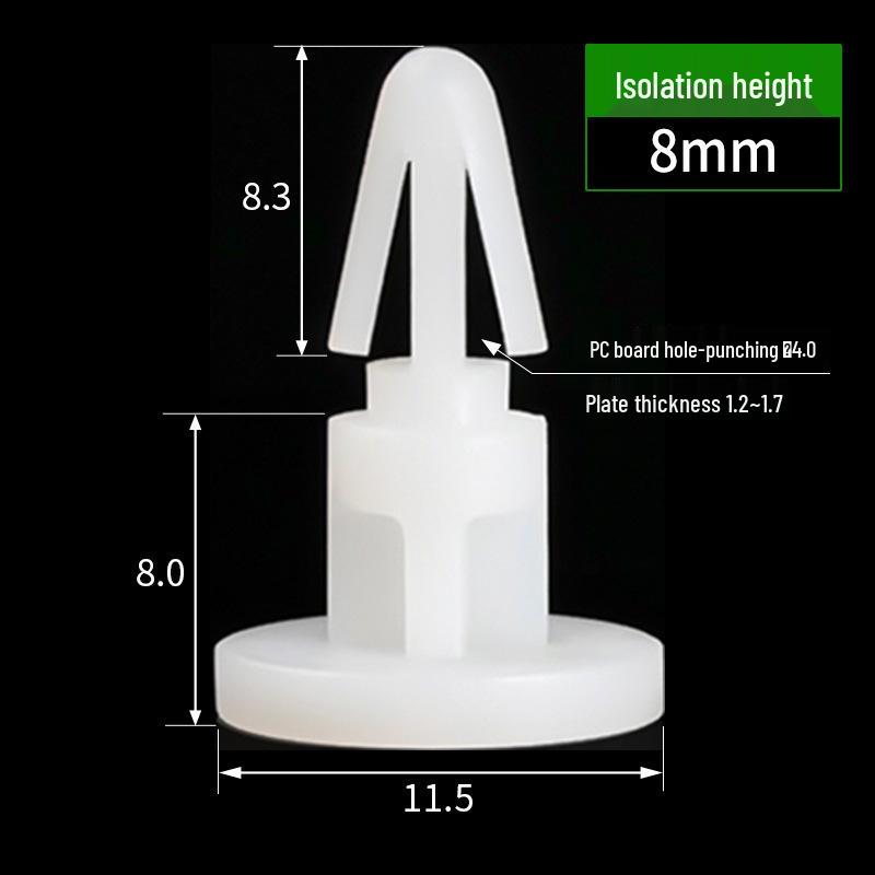 Nylon Rivet Spacer: Aircraft Head Push-Type Flat Base PC Board Fixing Stud