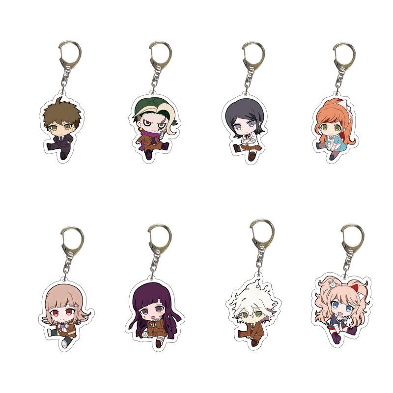 Danganronpa Monokuma, Makoto Naegi & Junko Enoshima Acrylic Keychain Charm Figure