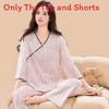 New Oriental Style Womens Pajama Twopiece With Breathable Cotton Satin For Home Use