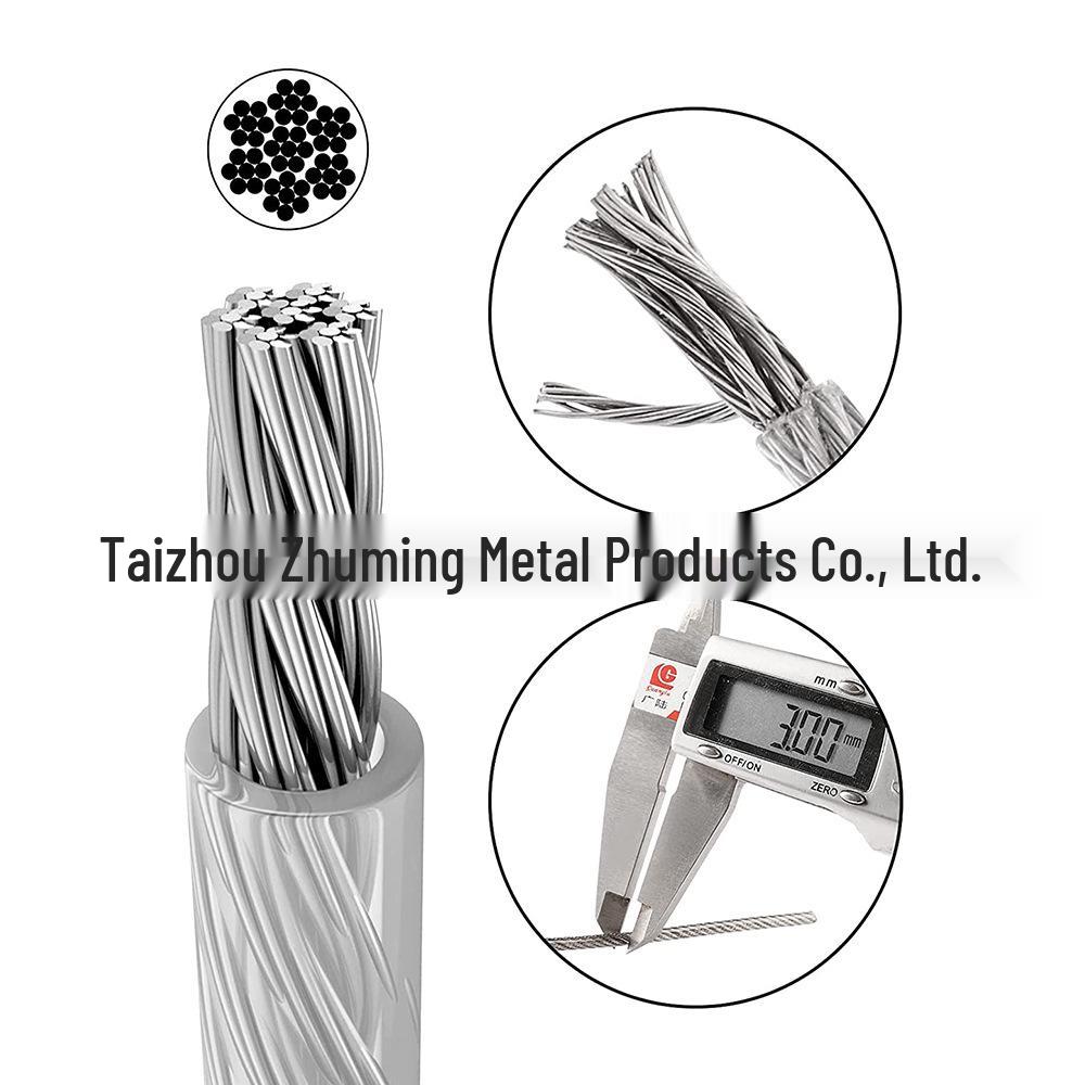 Garden Fence Outdoor String Lights Kit with 3mm Plastic-Coated Steel Cable, Screws & Tightening Buckle.