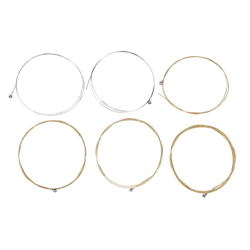 Acoustic Guitar String Stainless Easy To Stringed Instrument Accessories 6-String Set, Steel, Anti-Oxidation & Rust-Resistant, Use,