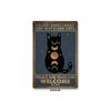 Metal Tin Sign Vintage Anime Animal Black Cat Poster Shabby Wall Plate Signs Crafts Garage Home Decor Plaques Tinplate Painting