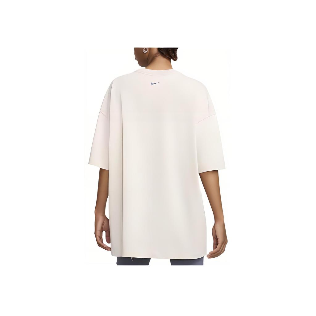 Nike Sportswear Essential Logo Print Comfortable Loose Fit Short Sleeve Drop Shoulder T-Shirt Women tops Light-Gray HJ6527-072