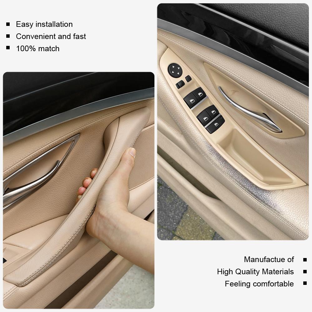 AAAQT1 RHD Right Driver Car Interior Door Handle Armrest Panel Pull Trim Cover Set For BMW 5 Series F10 F11 520i 523i 525i 528i 530i