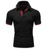 Camisa Polo de Hombre de Tendencia 2026: Manga Corta, Color Sólido, Parche de Moda, Logotipo Personalizable para Verano.