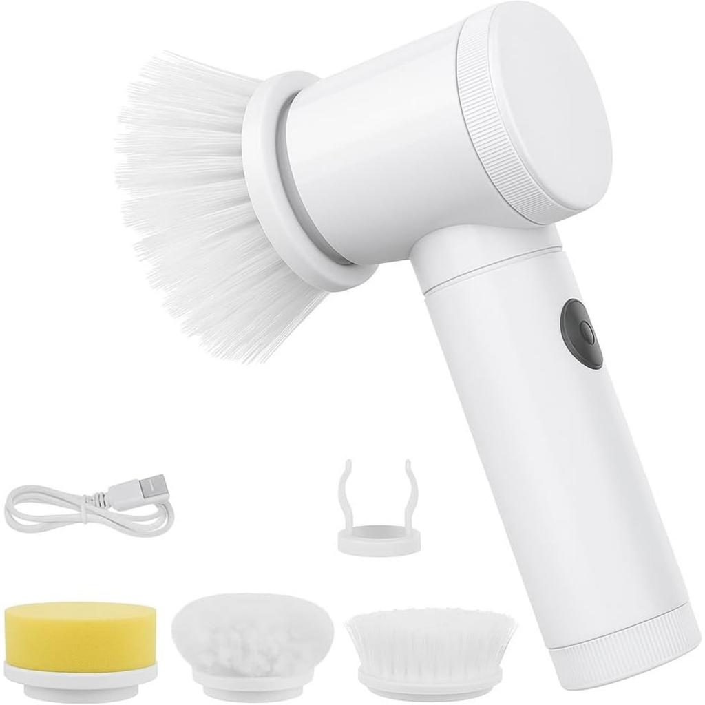 Multi-Functional Electric Spin Scrubber, 5 in 1 Power Scrubber with Buffer Polisher, for Bathroom, Shower, Tub, Kitchen