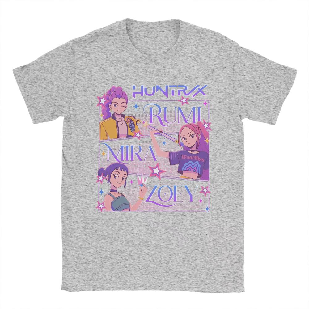 New Hot Sale Men Women Printed Kpop Demon Hunters Huntrix Girls Tees Cotton Fashion T Shirts Cotton T-shirts Clothing