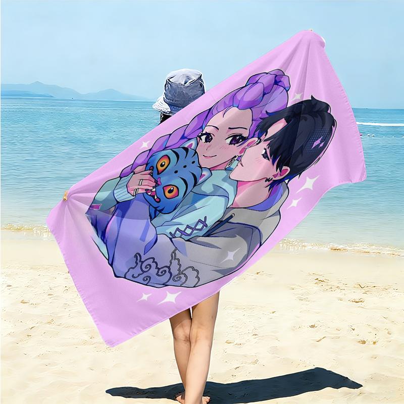 1Pc Fantasy Tiger Girl Beach Towel Microfiber Beach Towel Thin Absorbent For Beach Swimming Yoga Bath Sports 0917191