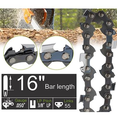 1/2/3/4/6 Pcs 16" Inch Chain Chainsaw 3/8" LP .050" Gauge 55 Drive Links Semi Chisel Electric Gasoline Chainsaw Spare Parts Logging Pruning