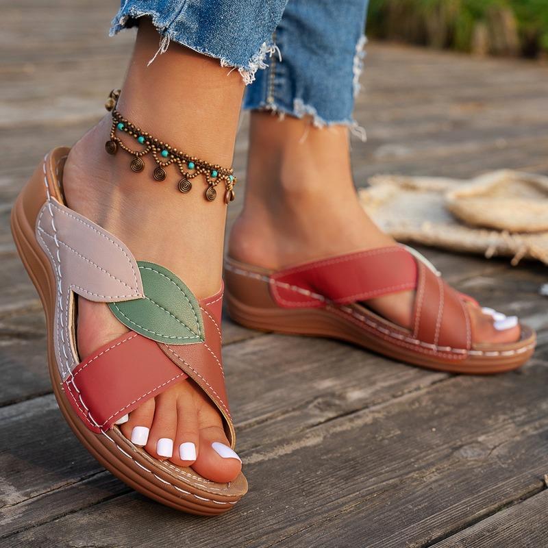 Summer new sandals wear one-word cool slippers large size women's shoes soft sole versatile casual shoes