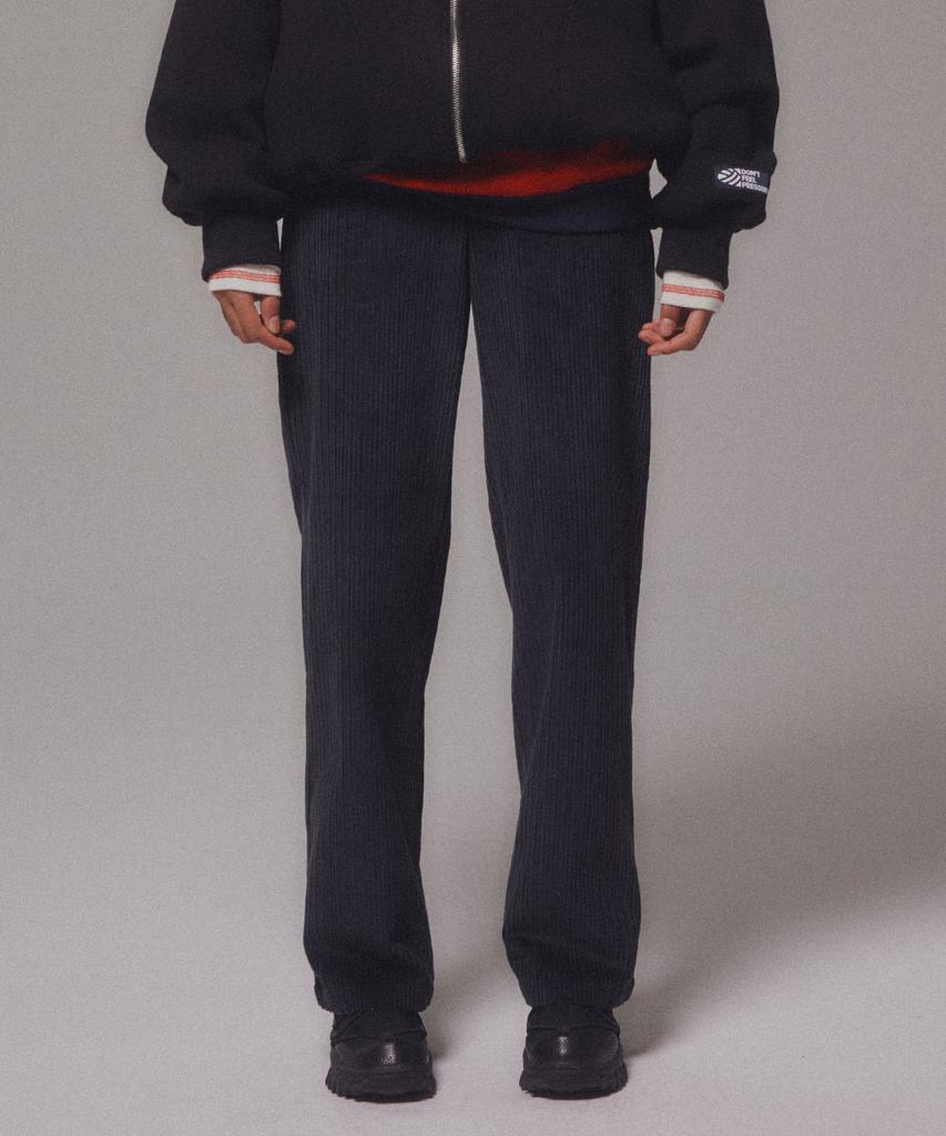 Minasu Corduroy Straight Pants_Navy