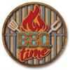 Metal Poster Round BBQ Beer Outdoor Wall Art Decor