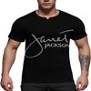 Maytue MensT-Shirt Janet Jackson Crew Neck Quick Dry Cool Short Sleeve Comfortable Casual Sportswear