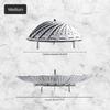 HANYANG Practical Stainless Steel Lotus Adjustable Folding Tray Various Magic Fruit Plate Telescopic Folding Steamer Tray