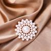 2022 New Creative Luxury Pearl Brooches Pins For Women Elegant Rhinestone Snowflakes Flower Accessories Lady Wedding Party Gift