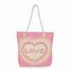 Love print thick rope single-shoulder beach bag 7230 CLE