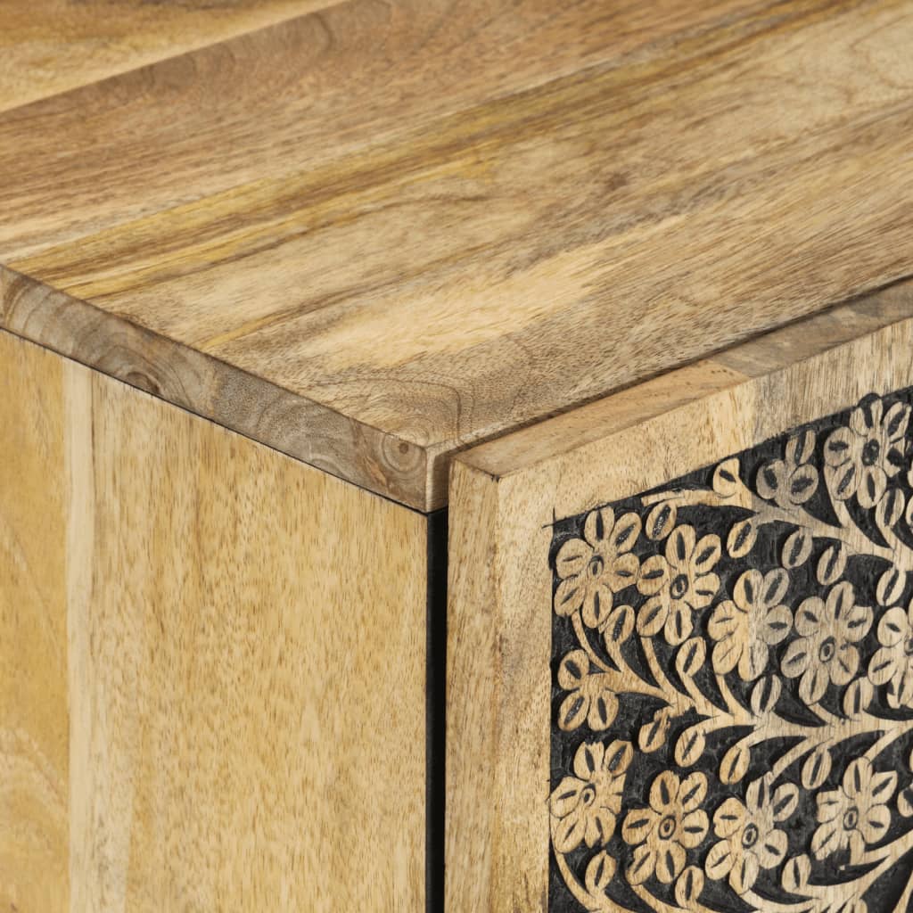 3 Piece Bathroom Furniture Set Solid Mango Wood