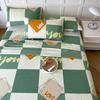 Checkered Pattern Bed Sheet Set Cotton Bed Sheets with Pillowcases Thickened Extra Soft Bedding Set Skin-friendly Breathable