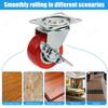 1pcs 1-1 Inch Universal Swivel with Brake Casters Heavy Duty Plate Industrial Caster Rotating Wheels Trolley Furniture Castor