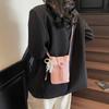 Crossbody Bag Women's 2025 New Trend Fashion Bucket Bag Lychee Pattern Shoulder Bag Mobile Phone Bag