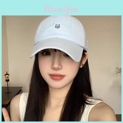 Cat Embroidered Baseball Cap With Sun Protection And Breathability For Spring Summer Casual Wear