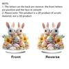 Easter 2D Bunny Acrylic Ornament Eggs Rabbit Table Sign Home Living Room Holiday Party Tabletop Animal