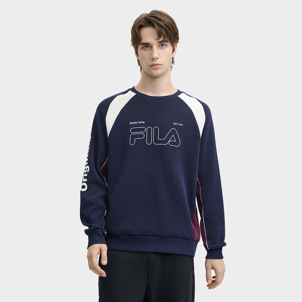 New FILA ORIGINALE Sweatshirt Men's Black Ink F11M449201F-DB