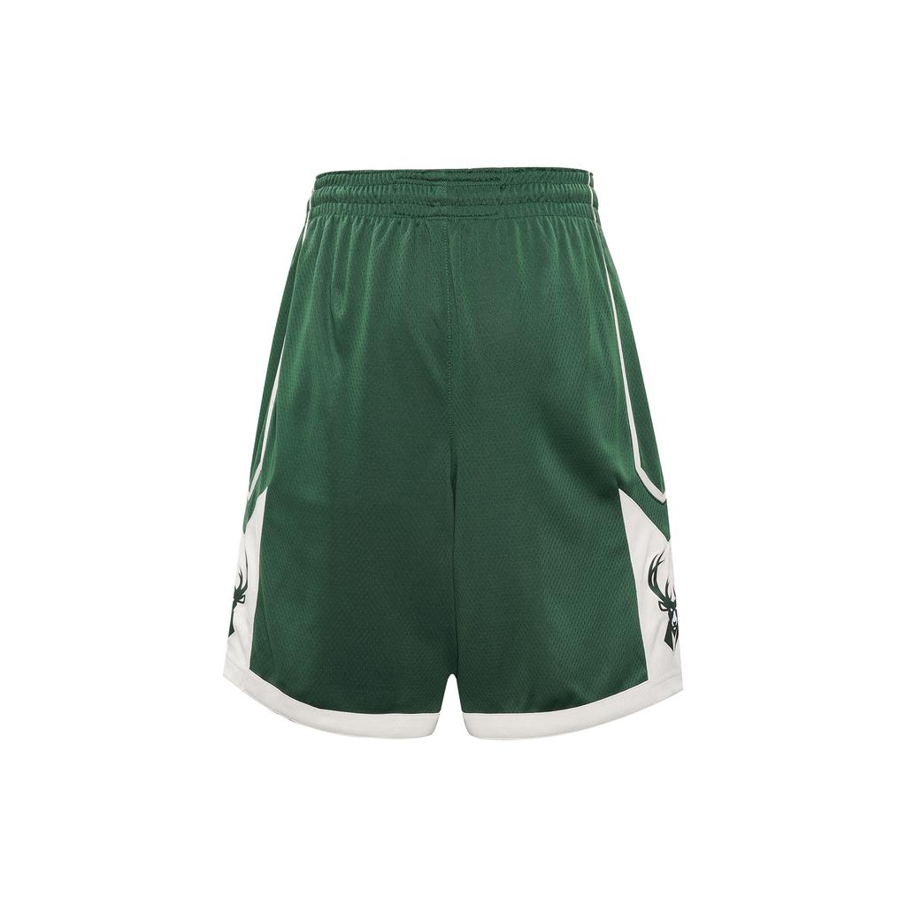Nike NBA Swingman Milwaukee Bucks Icon Edition Shorts Green/White/Cream Men Streetwear AJ5623-323