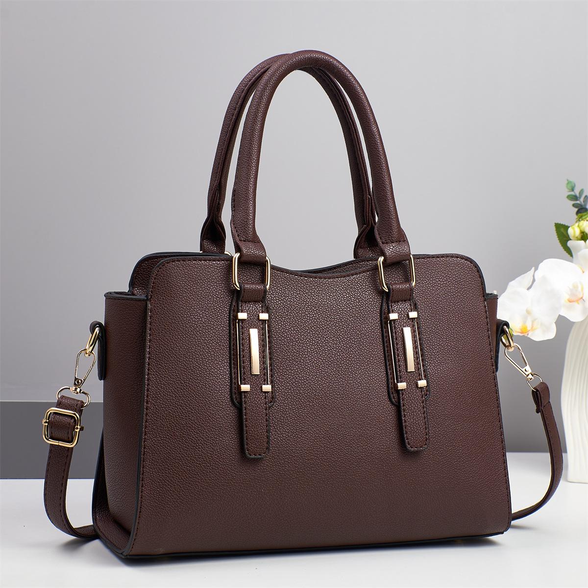 

Новая сумка-тоут Macaron большой вместимости, женская винтажная модная сумка, премиальное ощущение, сумка-тоут для通勤 .