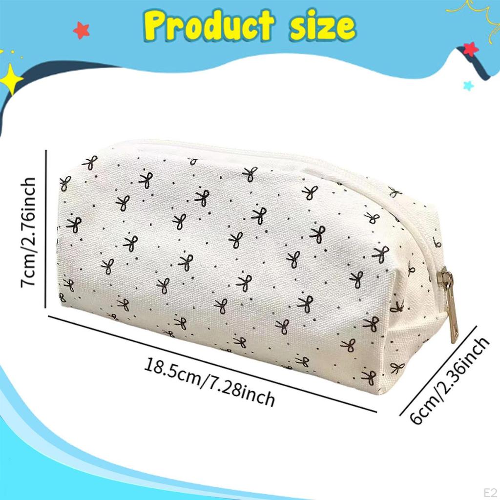 Pen Pencil Bag Big Capacity Case Multiuse Smooth Zipper Storage Pouch Cosmetic for Kids