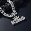 European-American Style Crown 'KING' Full Diamond Pendant on Thick Cuban Chain - Trendy Men's Hip Hop Jewelry