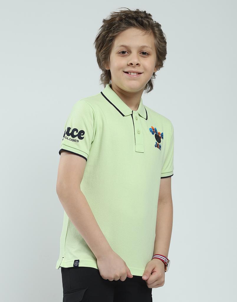 MONTE CARLO Jungen Regular Fit Bedrucktes Polo Kurzarm T-Shirt