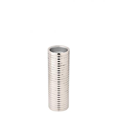 Hestia Tubularny Polerowany Srebrny Świecznik Tealight - Mały