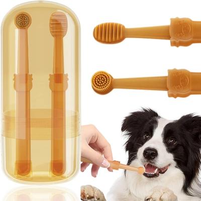Edible Toothpaste Brush Pet Dog Cat Cleaning Toothbrush Oral Gum Care Prevent Teeth Calculus Dental Health Tool