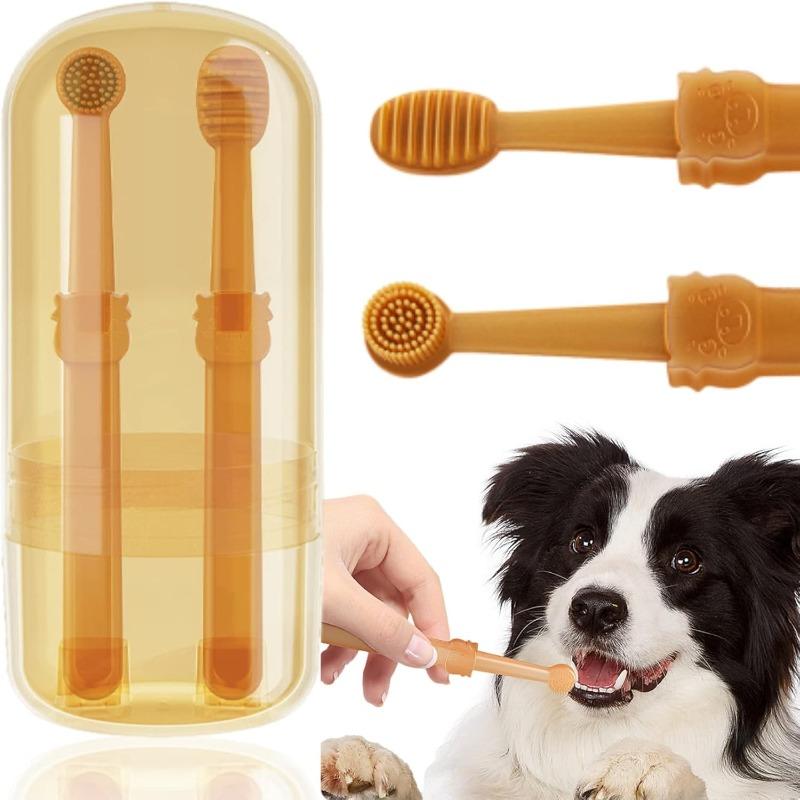 Edible Toothpaste Brush Pet Dog Cat Cleaning Toothbrush Oral Gum Care Prevent Teeth Calculus Dental Health Tool
