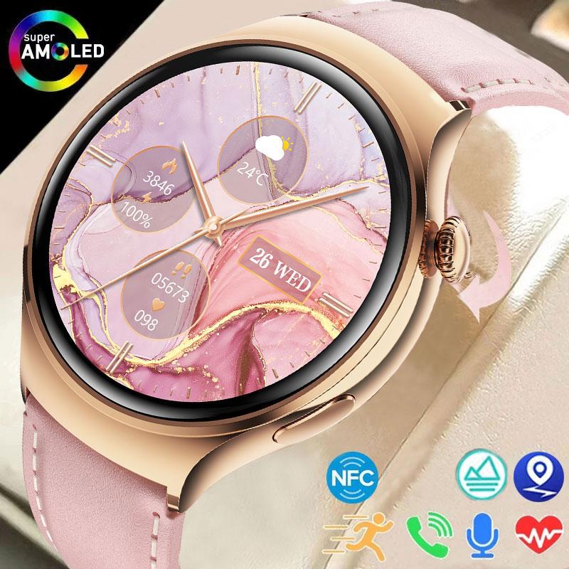

2024 Новинка 2024 года для Huawei GT4 Мини Смарт-часы женские 360*360 AMOLED HD экран NFC IP68 водонепроницаемые умные часы с пульсометром и уровнем сахара в крови