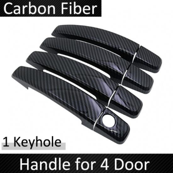 Black Carbon Fiber for Opel Astra J 2010 2011 2012 2013 2014 2015 Auto Door Handle Cover Sticker Decorations Car