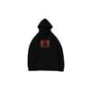 Li-Ning Felpa con cappuccio ricamata con drago per sfilata della Settimana della Moda di New York, unisex, nera AWDNB89-1