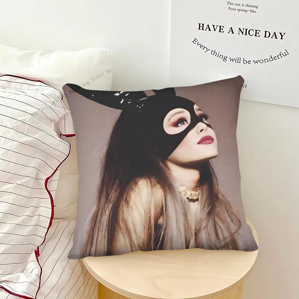 A- Arianas Singer G-Grande Pillow Case Square Pillow Bedroom Sofa Leisure Comfort Cushion Car Living Room Home Decoration