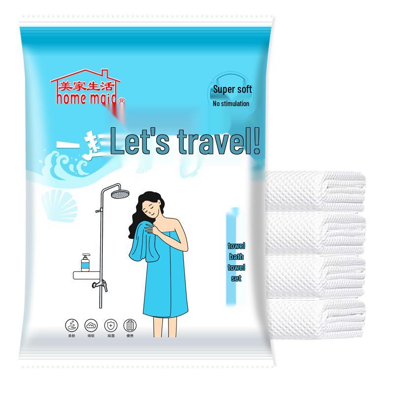 Disposable Antibacterial Travel Bath & Hand Towel Set (6+6 Pack)
