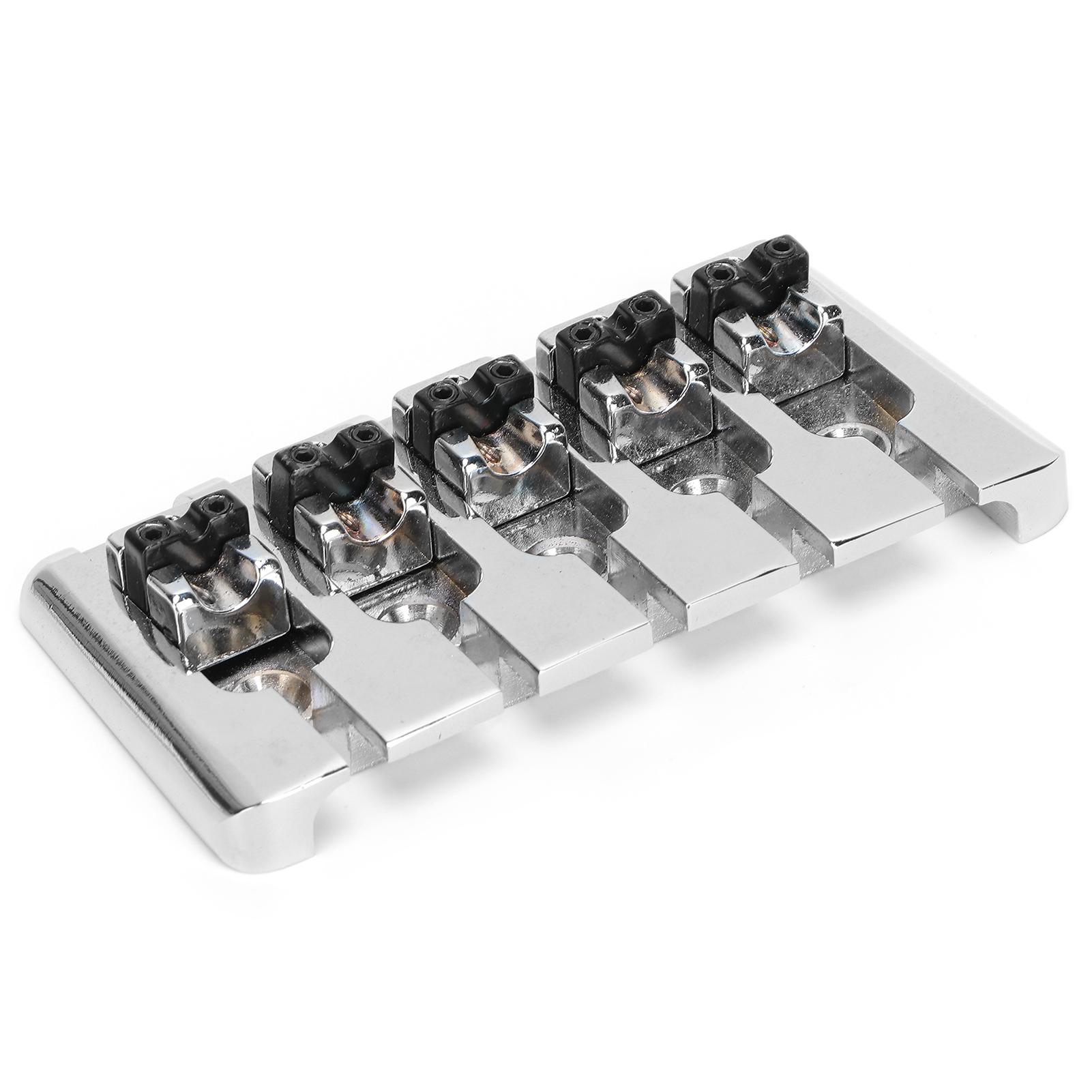 

Металлический бридж для 5-струнной бас-гитары, хардтейл, седла, запчасти для замены, музыкальные аксессуары