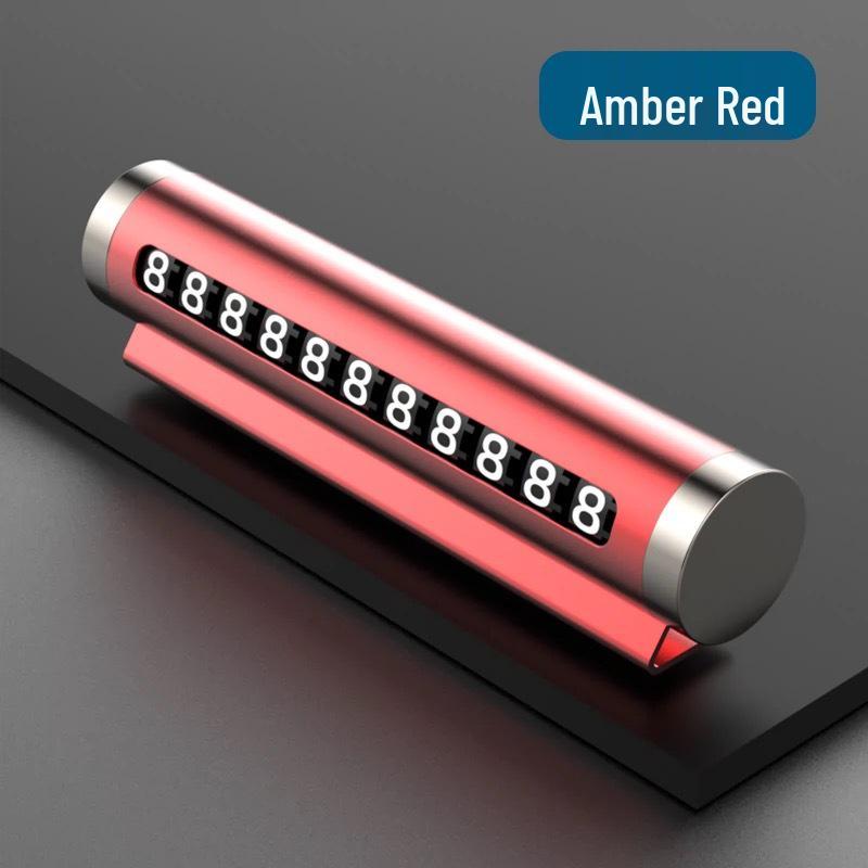 Universal Metal Roller Temporary Parking Number Plate with Car Logo