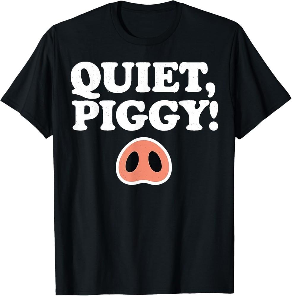 Funny Quiet Piggy T-Shirt L